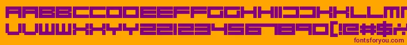 RobotBlocks Font – Purple Fonts on Orange Background