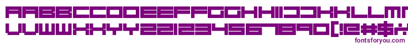 RobotBlocks-fontti – violetit fontit valkoisella taustalla