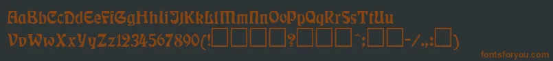 fuente RudelsbergRegular – Fuentes Marrones Sobre Fondo Negro