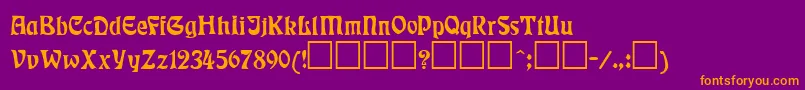 RudelsbergRegular Font – Orange Fonts on Purple Background