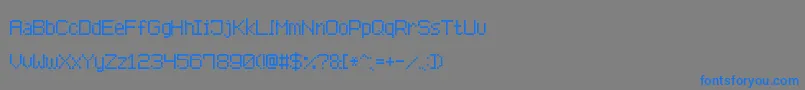 Шрифт AdvancedPixel7 – синие шрифты на сером фоне