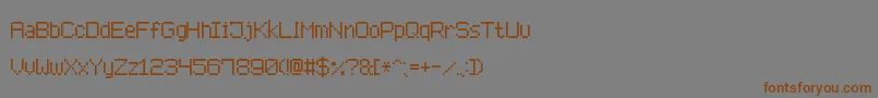 Шрифт AdvancedPixel7 – коричневые шрифты на сером фоне
