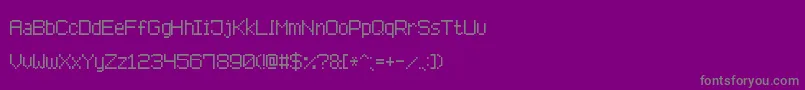 Czcionka AdvancedPixel7 – szare czcionki na fioletowym tle