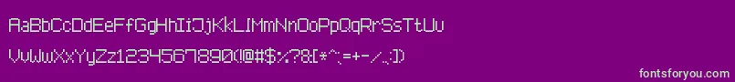 Шрифт AdvancedPixel7 – зелёные шрифты на фиолетовом фоне