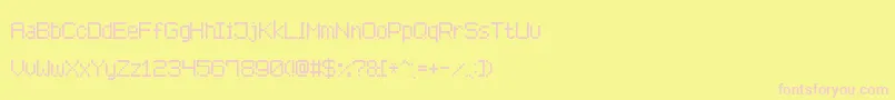 AdvancedPixel7 Font – Pink Fonts on Yellow Background