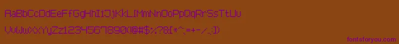 Шрифт AdvancedPixel7 – фиолетовые шрифты на коричневом фоне