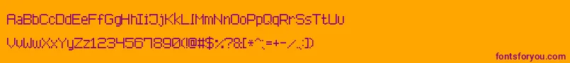 AdvancedPixel7 Font – Purple Fonts on Orange Background