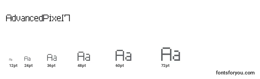 Größen der Schriftart AdvancedPixel7