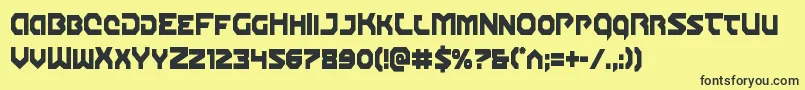 Gunnerstormcond Font – Black Fonts on Yellow Background