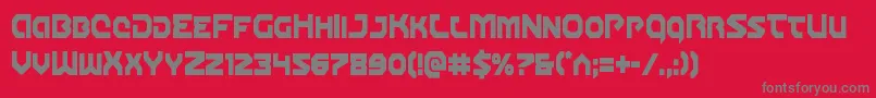 Gunnerstormcond Font – Gray Fonts on Red Background