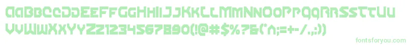 Gunnerstormcond Font – Green Fonts on White Background