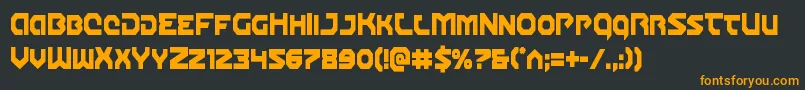 Gunnerstormcond Font – Orange Fonts on Black Background