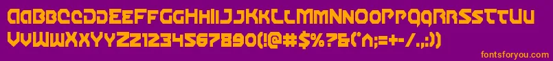 Gunnerstormcond Font – Orange Fonts on Purple Background