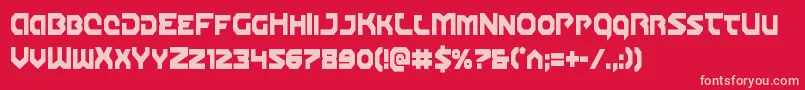 Gunnerstormcond Font – Pink Fonts on Red Background