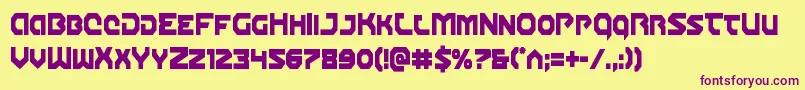 Gunnerstormcond Font – Purple Fonts on Yellow Background