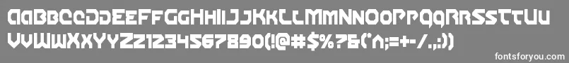 Gunnerstormcond Font – White Fonts on Gray Background