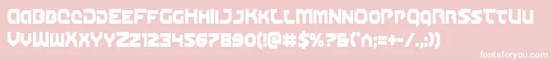 Gunnerstormcond Font – White Fonts on Pink Background