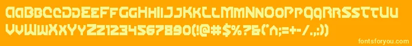 Gunnerstormcond Font – Yellow Fonts on Orange Background