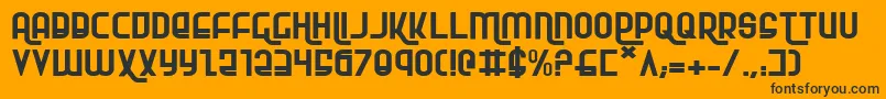 Rokikiere Font – Black Fonts on Orange Background