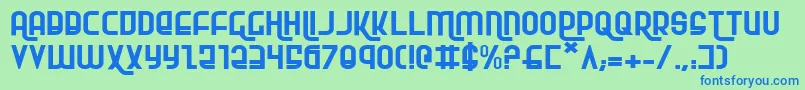 Rokikiere Font – Blue Fonts on Green Background