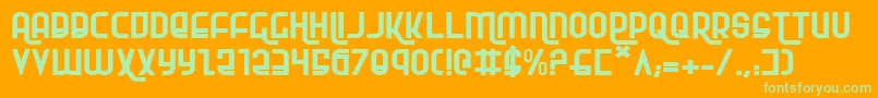 Rokikiere Font – Green Fonts on Orange Background