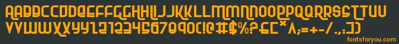 フォントRokikiere – 黒い背景にオレンジの文字