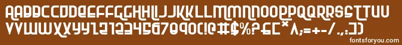 フォントRokikiere – 茶色の背景に白い文字