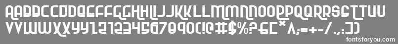 フォントRokikiere – 灰色の背景に白い文字