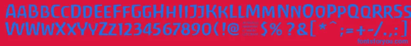 Antrf Font – Blue Fonts on Red Background