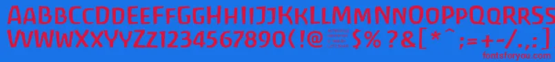 Antrf Font – Red Fonts on Blue Background