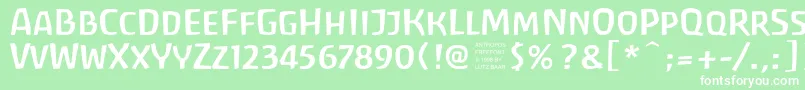 Antrf Font – White Fonts on Green Background