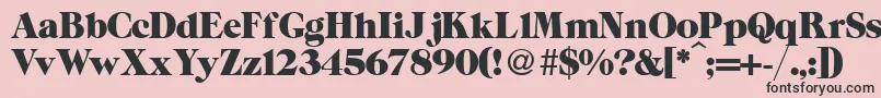 ZeppRegularDb Font – Black Fonts on Pink Background