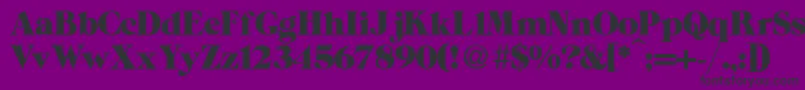 Шрифт ZeppRegularDb – чёрные шрифты на фиолетовом фоне