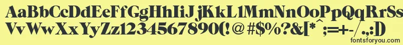 ZeppRegularDb Font – Black Fonts on Yellow Background