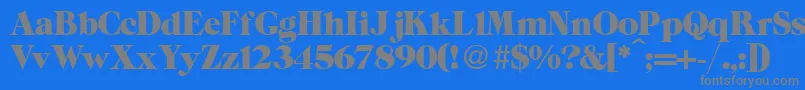 ZeppRegularDb Font – Gray Fonts on Blue Background