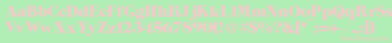 ZeppRegularDb Font – Pink Fonts on Green Background