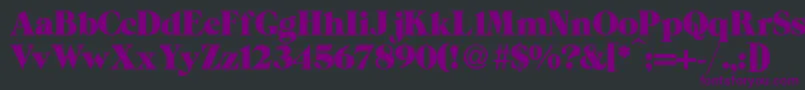 ZeppRegularDb-fontti – violetit fontit mustalla taustalla