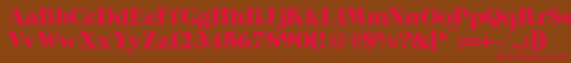 ZeppRegularDb Font – Red Fonts on Brown Background