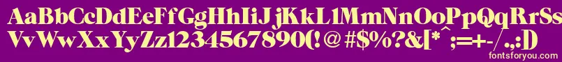 ZeppRegularDb Font – Yellow Fonts on Purple Background