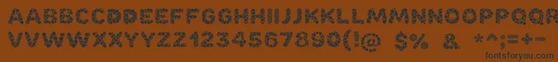 Bubble Font – Black Fonts on Brown Background