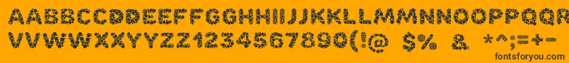 Шрифт Bubble – чёрные шрифты на оранжевом фоне