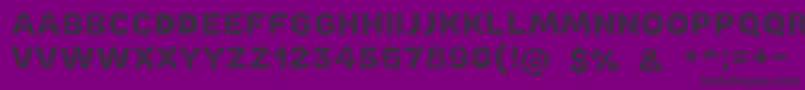 Bubble-Schriftart – Schwarze Schriften auf violettem Hintergrund