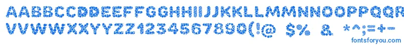 Шрифт Bubble – синие шрифты