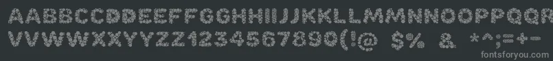 フォントBubble – 黒い背景に灰色の文字