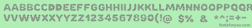 Bubble Font – Gray Fonts on Green Background