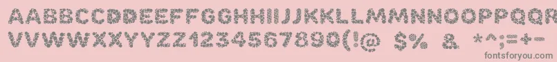 Bubble Font – Gray Fonts on Pink Background