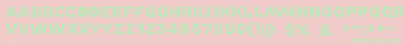 フォントBubble – ピンクの背景に緑の文字