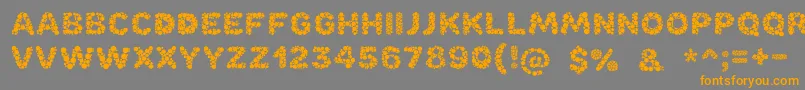 Bubble Font – Orange Fonts on Gray Background