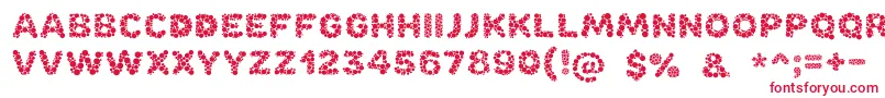 フォントBubble – 赤い文字