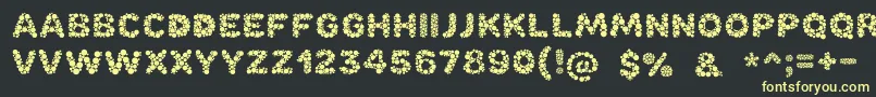 Bubble Font – Yellow Fonts on Black Background